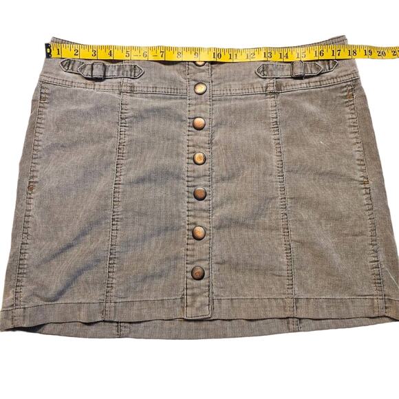 Gap Corduroy Mini Skirt Women's Snap Front Cotton Blend Ribbed Size 12 - Picture 6 of 10